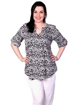 Blouse Forza zwart wit stippen