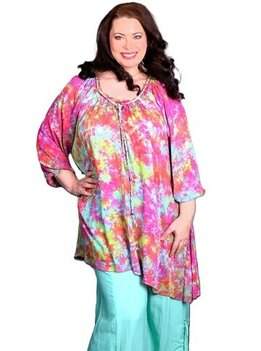 Blouse Dakota roze multi