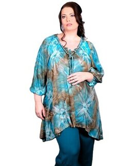 Blouse Dakota turquoise goud