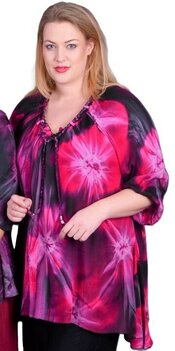 Blouse Dakota roze zwart