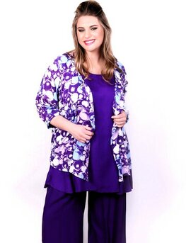 Blouse Emma paars bellen