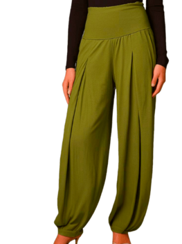 Broek Lia olijf groen