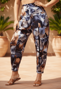 Broek Lia bruin blauw