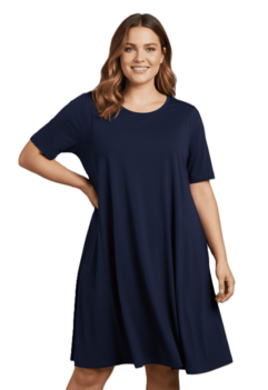 Tuniek Jill A-lijn donker blauw Tuniek Jill A-lijn donker blauw