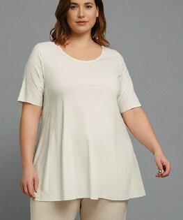 A-lijn shirt korte mouw ecru