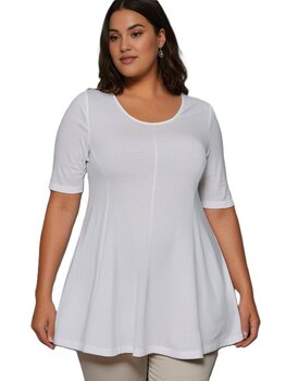 A-lijn shirt korte mouw wit