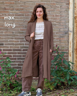 Vest Max lang bruin