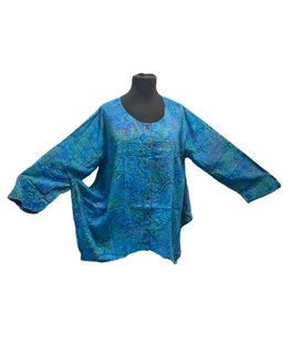 Blouse wizard batik licht blauw
