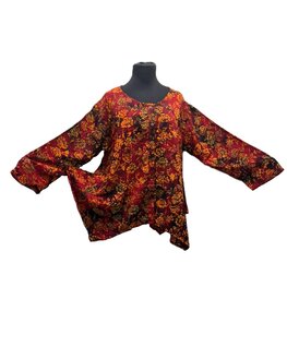 Blouse wizard batik rood oranje