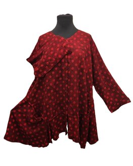 Blouse b148 batik rood stip