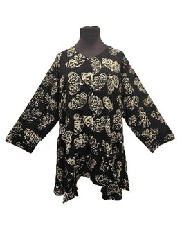 Blouse b148 batik zwart vlinder