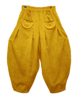 Broek Sindy +10 rib mosterd geel