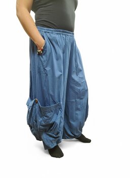 Broek Pocket teal blauw