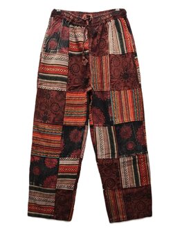 Broek katoen patch rood