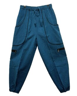 Broek katoen bies petrol