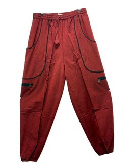 Broek katoen bies bordeaux