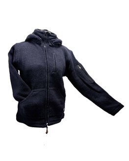 Wollen vest donker blauw